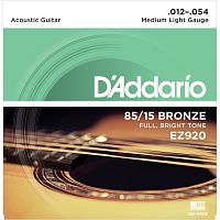 D'ADDARIO EZ920 SET ACOUS GTR 85/15 MED LITE