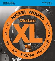 D'ADDARIO EXL160 Nickel Wound Bass, Medium, 50-105, Long Scale